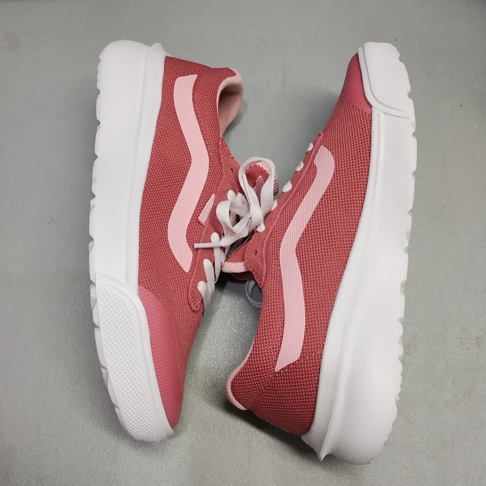 Vans Range Brz Sneakers Womens US 9 Pink White Low Top Athletic Lace Up 721356
